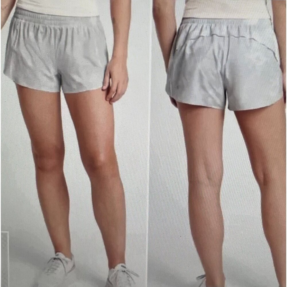 Athleta Womens Printed Hustle 3" Shorts 2X Featherweight Stretch Recycled